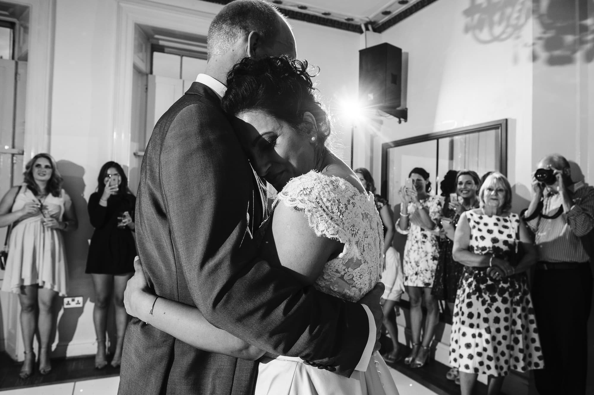Bride rests her head on your husbands chest