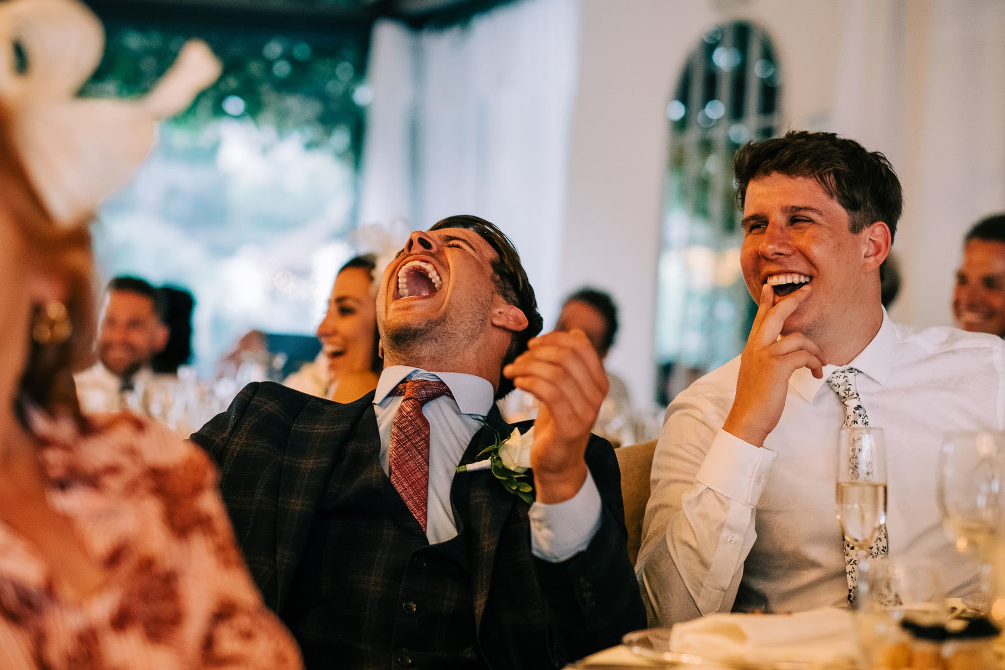 Guests laughing