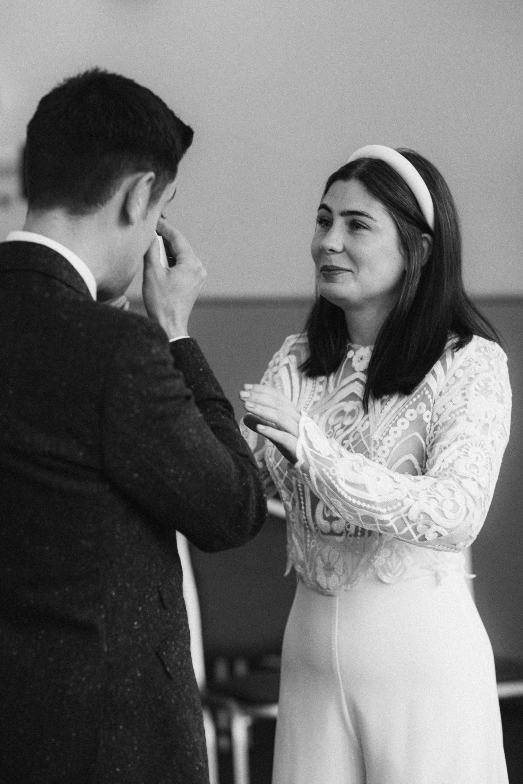Groom gets upset during the ceremony