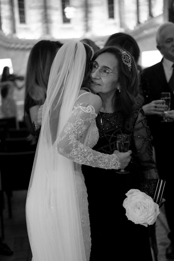 Bridge hugging her mum