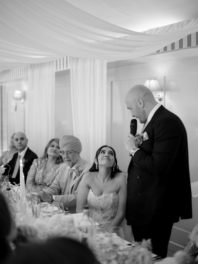 Jayke talking about his new wife during the speeches at Kin House