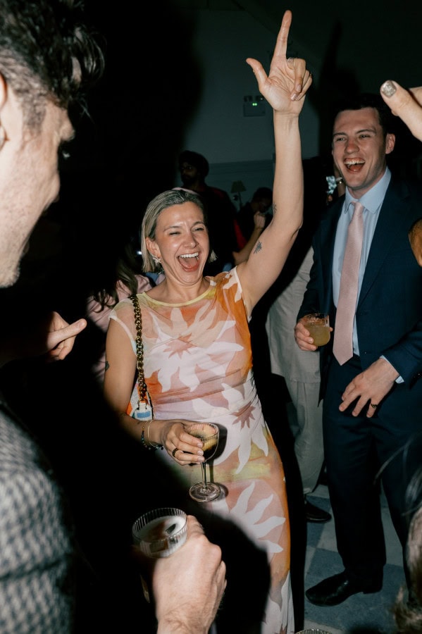 Guests dancing on the dance floor at Kin House